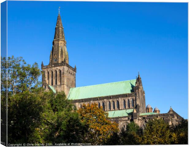 Glasgow Cathedral, or St. Mungos Cathedral in Glasgow, Scotland Canvas Print by Chris Dorney