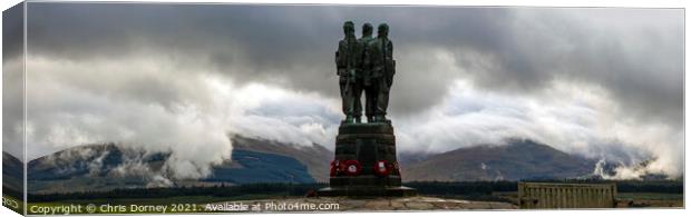 The Commando Memorial in the Scottish Highlands, U Canvas Print by Chris Dorney