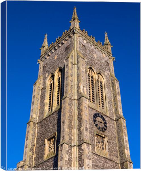 Cromer Parish Church in Cromer, Norfolk Canvas Print by Chris Dorney