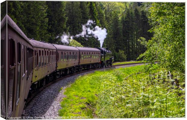 Onboard the North Yorkshire Moors Railway in Yorkshire, UK Canvas Print by Chris Dorney