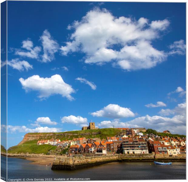 Whitby in North Yorkshire, UK Canvas Print by Chris Dorney