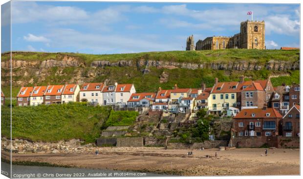 St. Marys Church on the East Cliff in Whitby, North Yorkshire Canvas Print by Chris Dorney