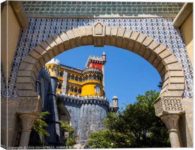 Pena Palace in Sintra, Portugal Canvas Print by Chris Dorney