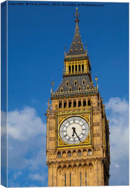 Elizabeth Tower in London Canvas Print by Chris Dorney