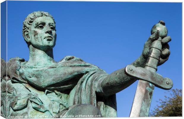 Constantine the Great Statue in York Canvas Print by Chris Dorney