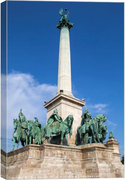 Heroes Square in Budapest Canvas Print by Chris Dorney