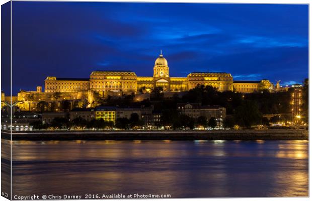 Buda Castle in Budapest Canvas Print by Chris Dorney