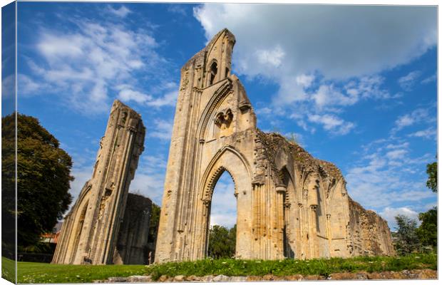 Glastonbury Abbey in Somerset, UK Canvas Print by Chris Dorney