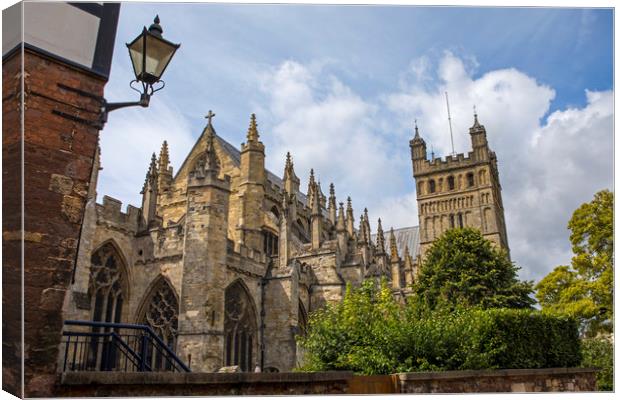 Exeter Cathedral in Devon Canvas Print by Chris Dorney