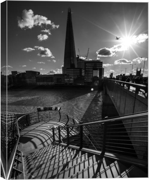 The Shard and London Bridge Canvas Print by Chris Dorney