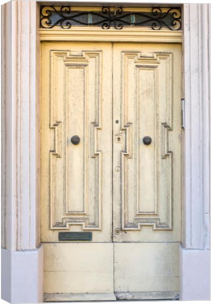 Old Doorway in Valletta Canvas Print by Chris Dorney