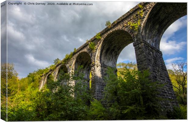 Pontsarn Viaduct in Wales, UK Canvas Print by Chris Dorney