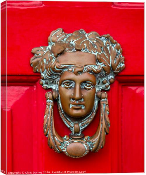 Vintage Door Knocker Canvas Print by Chris Dorney