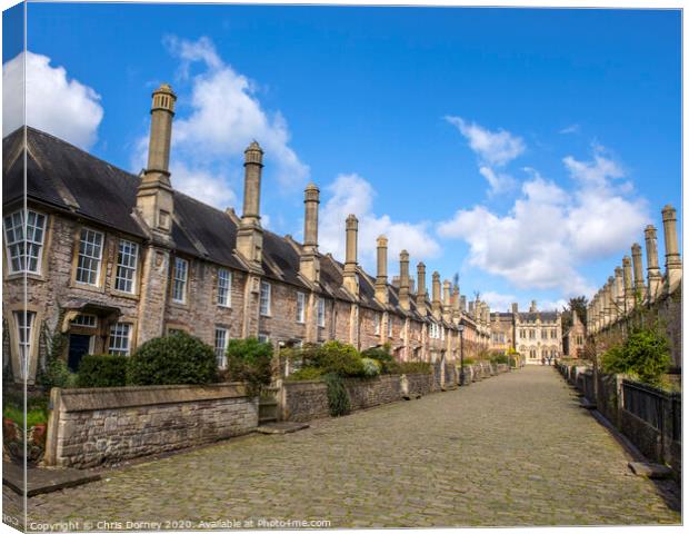 Vicars Close in Wells, Somerset Canvas Print by Chris Dorney