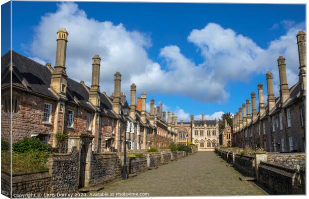 Vicars Close in Wells, Somerset Canvas Print by Chris Dorney