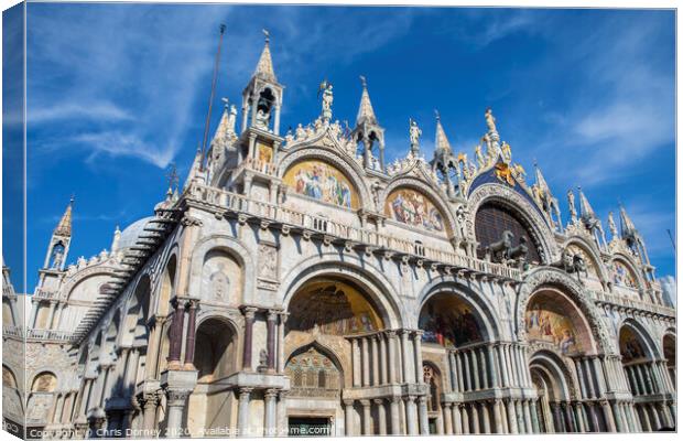 St. Marks Basilica in Venice Canvas Print by Chris Dorney