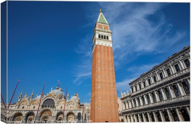 Piazza San Marco in Venice Canvas Print by Chris Dorney