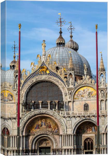 St. Marks Basilica in Venice Canvas Print by Chris Dorney