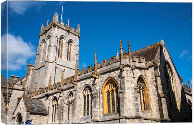 St. Peters Church in Dorchester Canvas Print by Chris Dorney