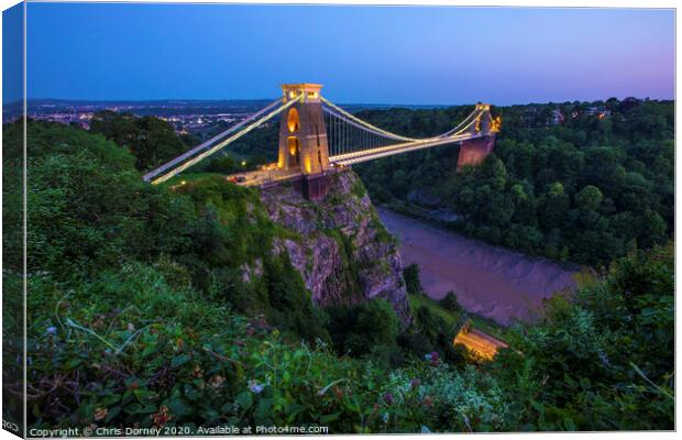 Clifton Suspension Bridge in Bristol Canvas Print by Chris Dorney