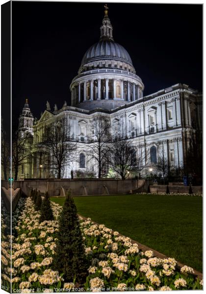 St. Pauls Cathedral in London Canvas Print by Chris Dorney