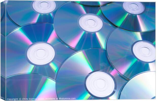 CDs or DVDs Canvas Print by Chris Dorney