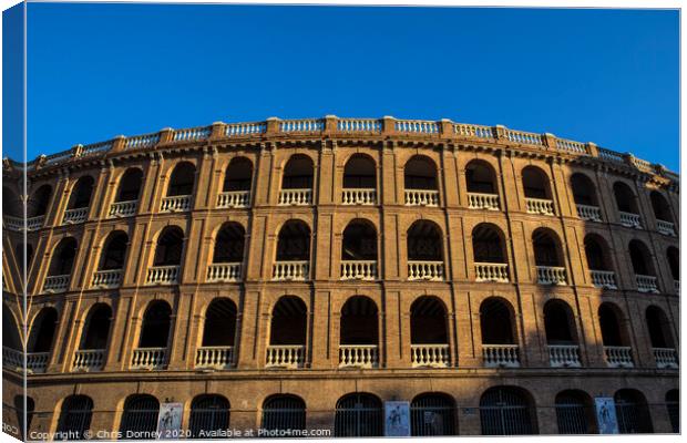 Bullring of Valencia Canvas Print by Chris Dorney