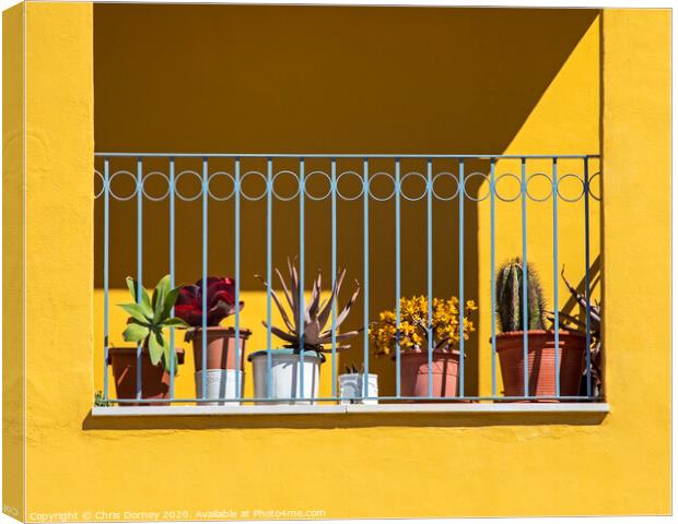 Beautiful Balcony in Spain Canvas Print by Chris Dorney