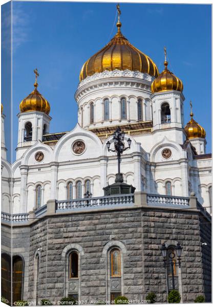 Cathedral of Christ the Saviour in Moscow Canvas Print by Chris Dorney