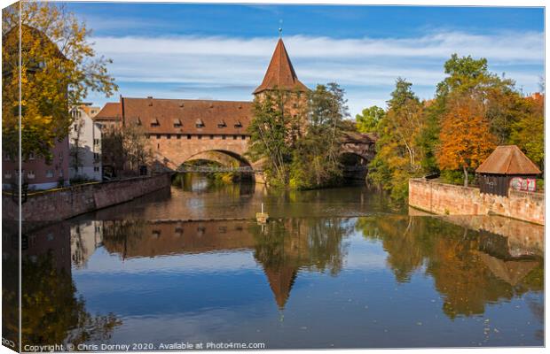 Old Town in Nuremberg  Canvas Print by Chris Dorney