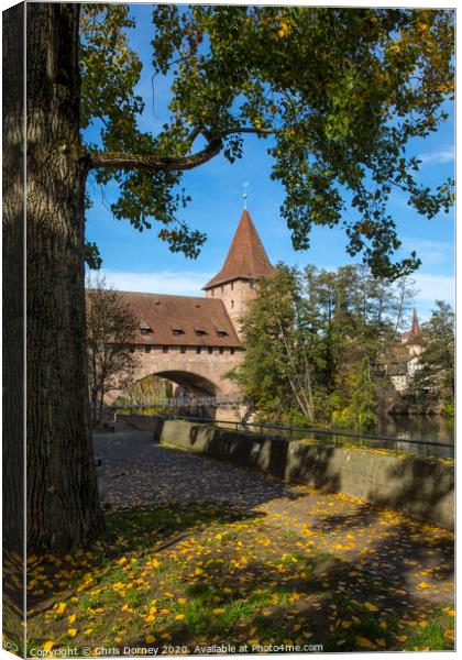 Old Town in Nuremberg  Canvas Print by Chris Dorney