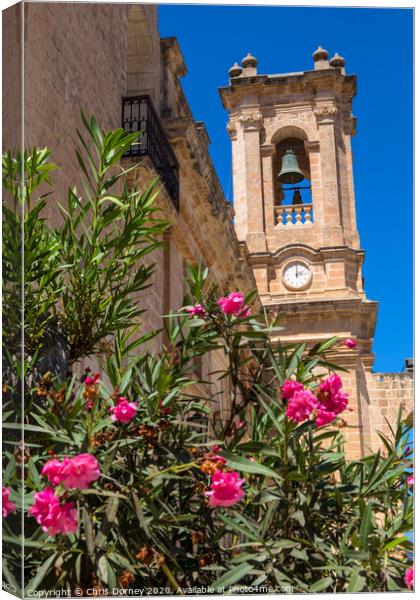 Sanctuary of Our Lady of Mellieha in Malta Canvas Print by Chris Dorney