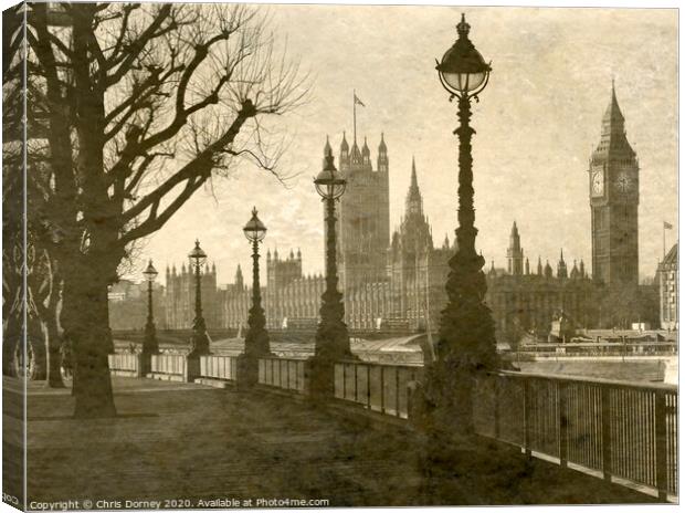 Houses of Parliament Canvas Print by Chris Dorney