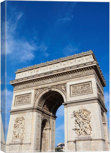 Arc de Triomphe in Paris Canvas Print by Chris Dorney