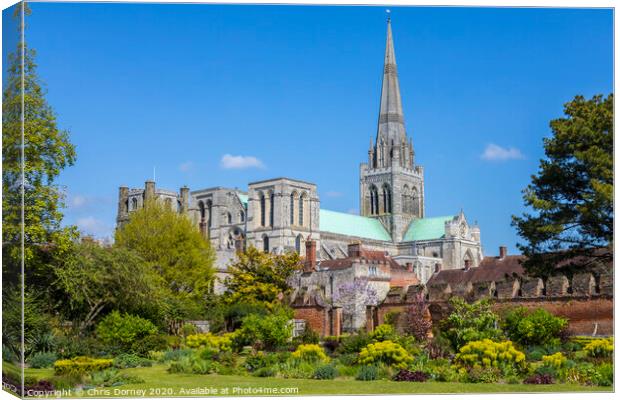 Chichester Cathedral in Sussex Canvas Print by Chris Dorney