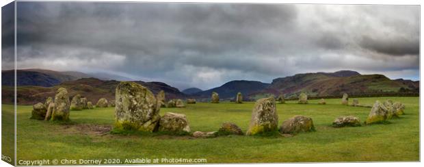 Castlerigg Stone Circle in the Lake District Canvas Print by Chris Dorney