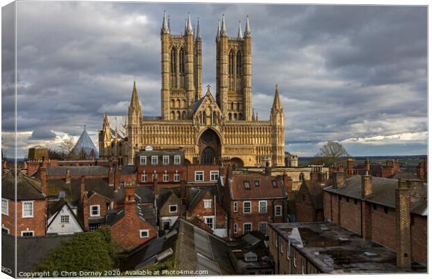 Lincoln Cathedral Canvas Print by Chris Dorney
