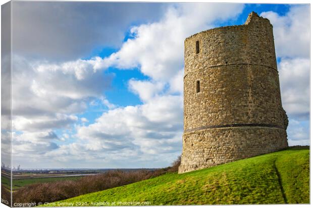 Hadleigh Castle in Essex Canvas Print by Chris Dorney