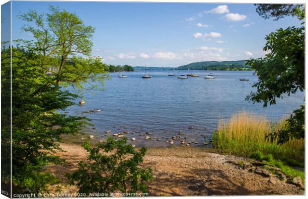 Lake Windermere in the Lake District Canvas Print by Chris Dorney