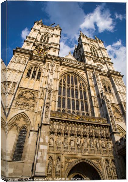 Westminster Abbey in London Canvas Print by Chris Dorney