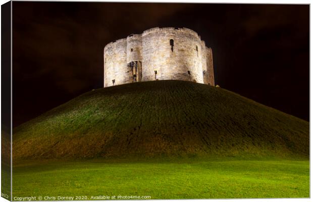 Clifford's Tower in York Canvas Print by Chris Dorney