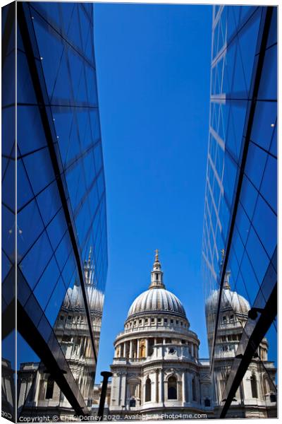View of St. Paul's Cathedral in London. Canvas Print by Chris Dorney