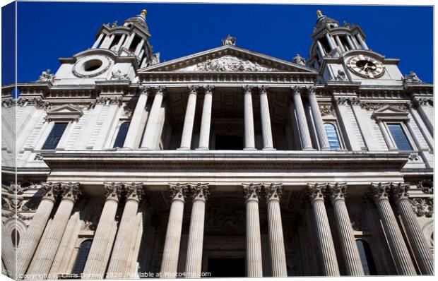 St. Paul's Cathedral in London Canvas Print by Chris Dorney