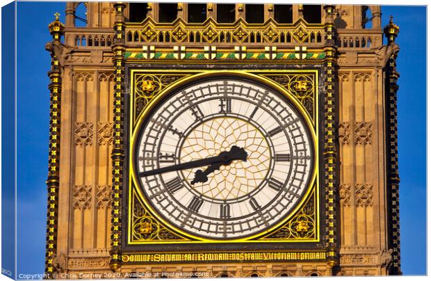 Big Ben (Houses of Parliament) Close-up Canvas Print by Chris Dorney