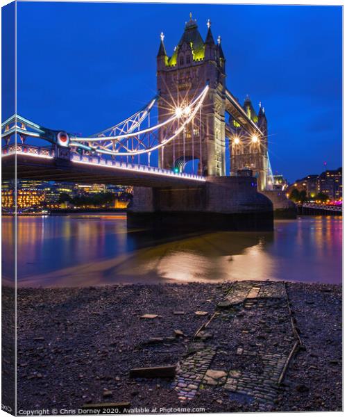 Tower Bridge in London, UK Canvas Print by Chris Dorney