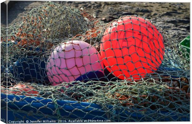 NETS AND BUOYS Canvas Print by Jennifer Williams