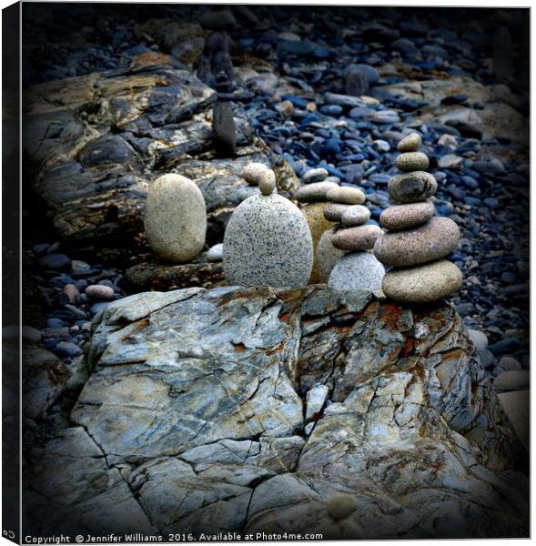STANDING PEBBLES Canvas Print by Jennifer Williams