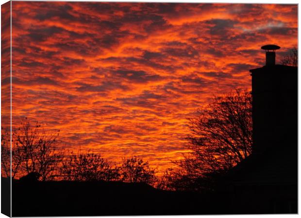 Sunset in Mirfield Canvas Print by Adam Ransom