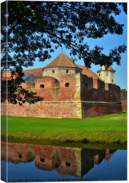 portrait of a fortress in reflection Canvas Print by Paul Boazu