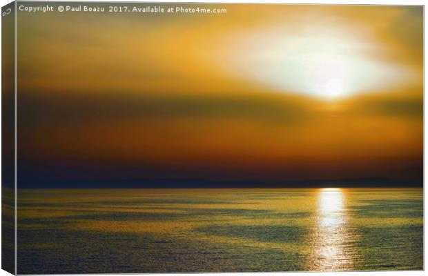 greek sunset Canvas Print by Paul Boazu